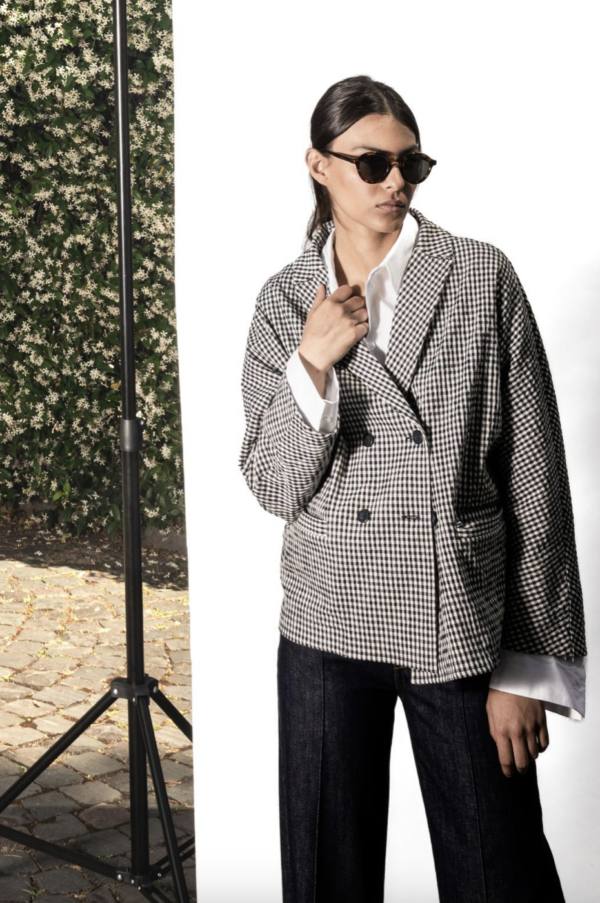 GIACCA VICHY BLU E25F07 Sandro Ferrone - immagine 3